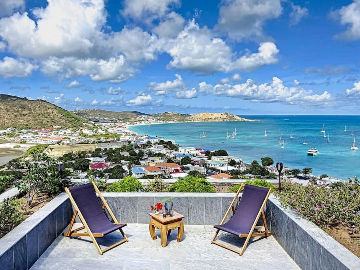 Blue Room In A Shared Villa Diamant With Communal Pool And Sea View Grand Case Exterior foto
